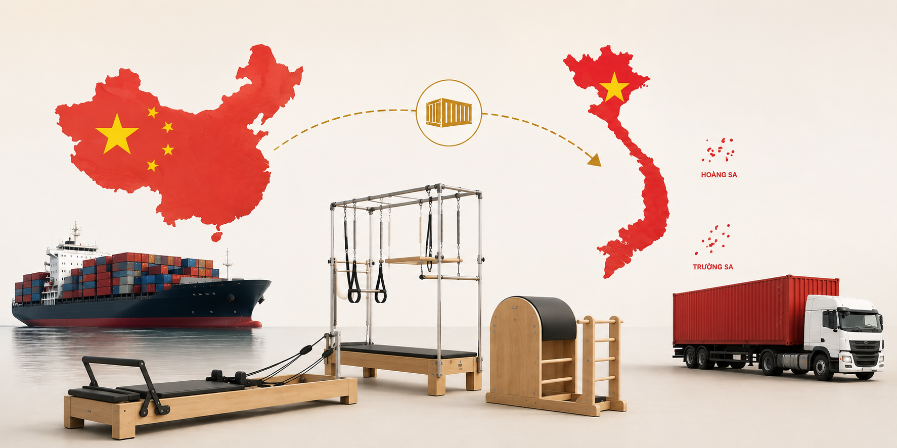 nhập khẩu máy tập pilates
